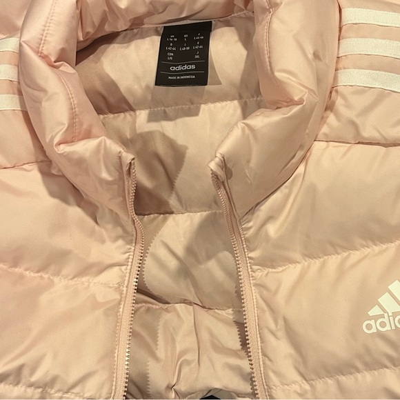 Adidas Essentials 3 Stripe Duck Down Vest Jacket - Picture 10 of 13